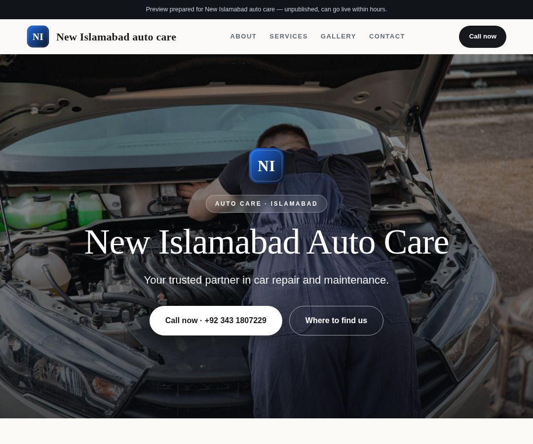 New Islamabad auto care
