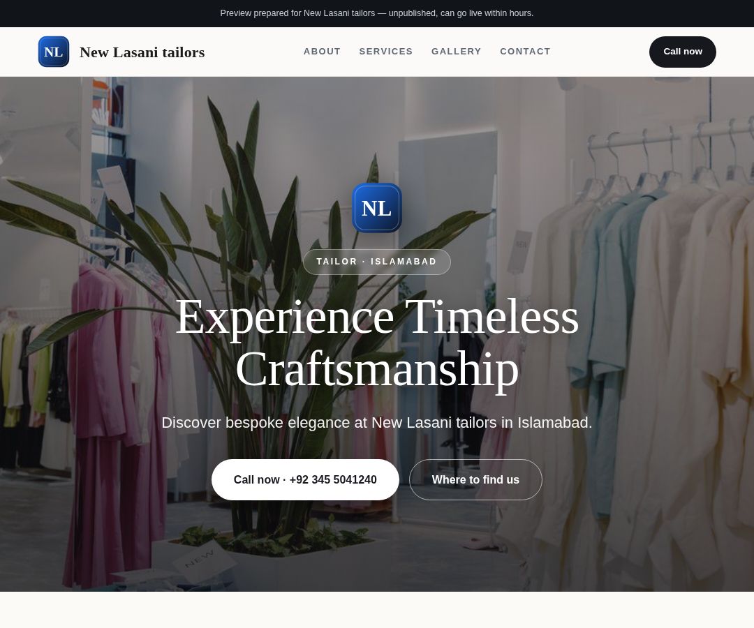 New Lasani tailors