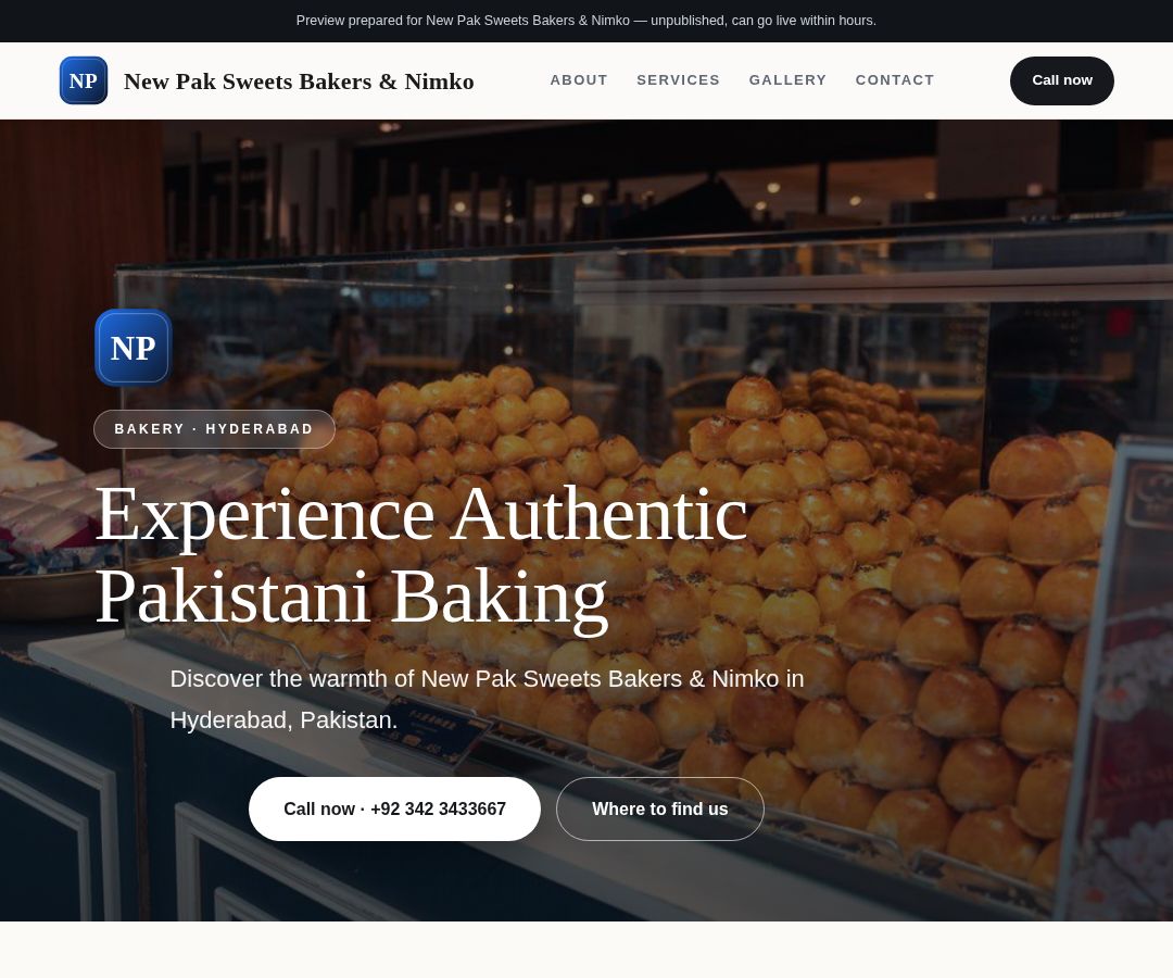 New Pak Sweets Bakers & Nimko