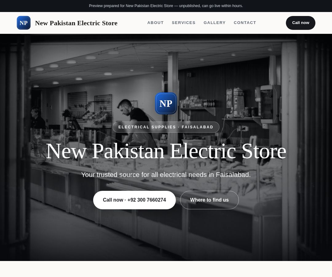 New Pakistan Electric Store