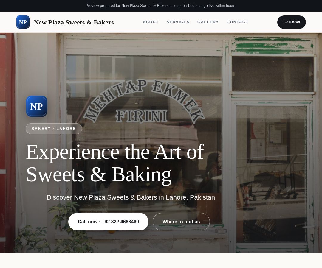New Plaza Sweets & Bakers