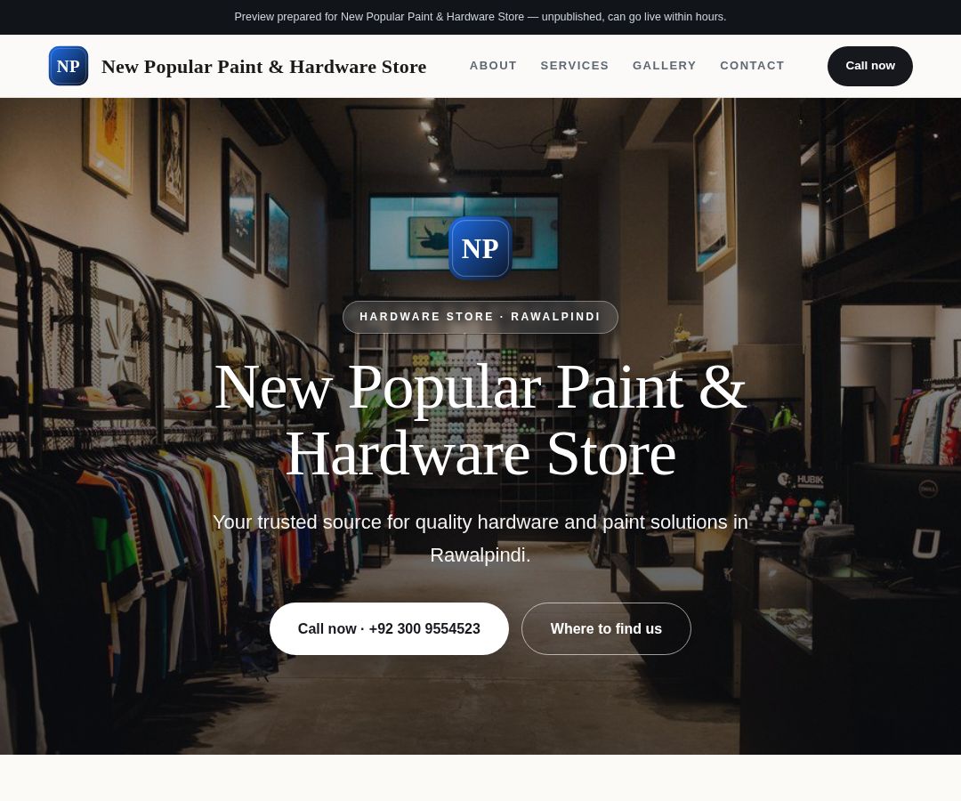 New Popular Paint & Hardware Store