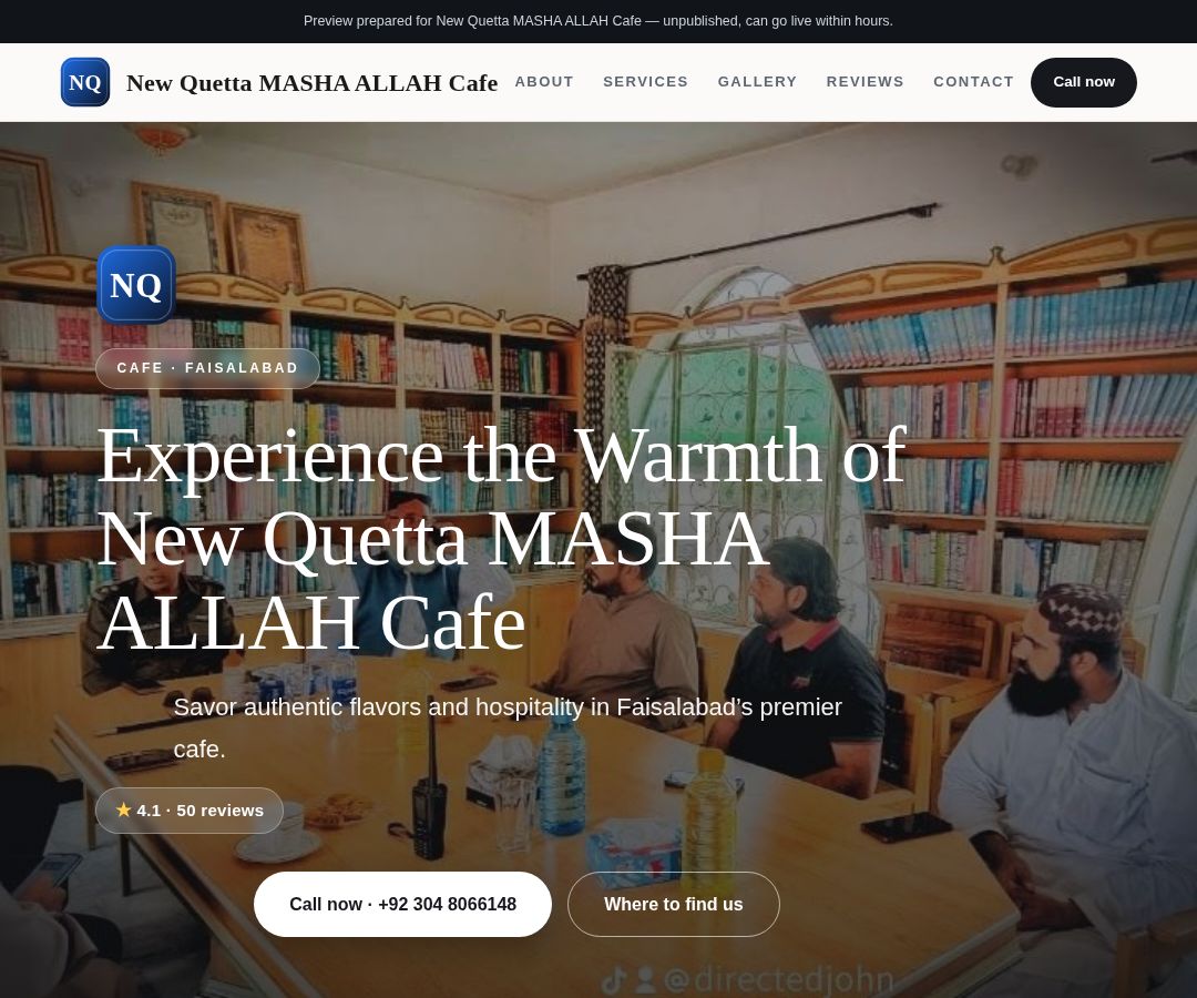 New Quetta MASHA ALLAH Cafe