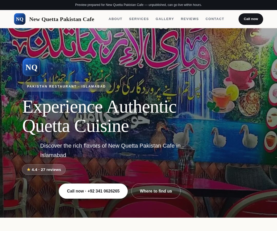 New Quetta Pakistan Cafe