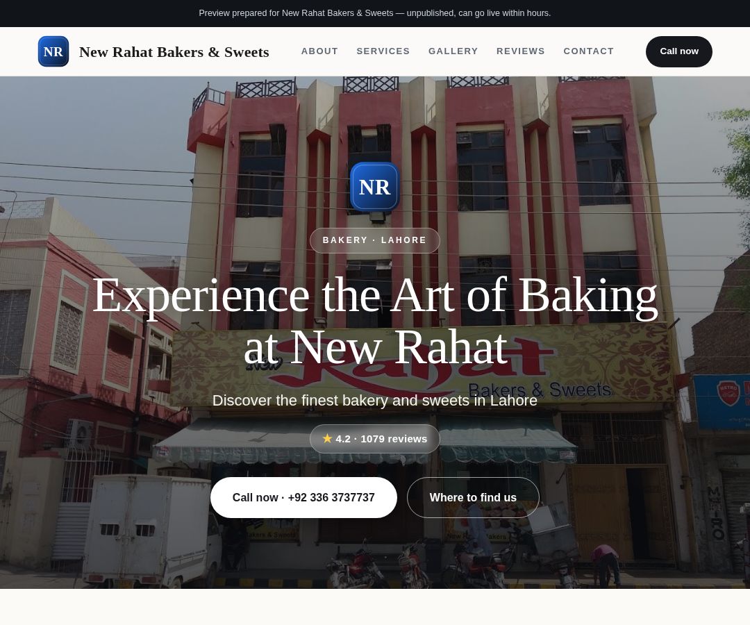New Rahat Bakers & Sweets