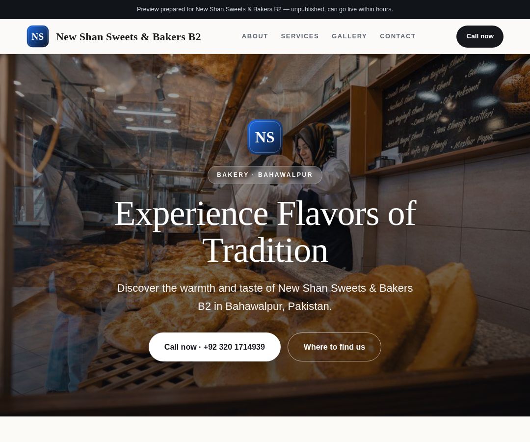 New Shan Sweets & Bakers B2