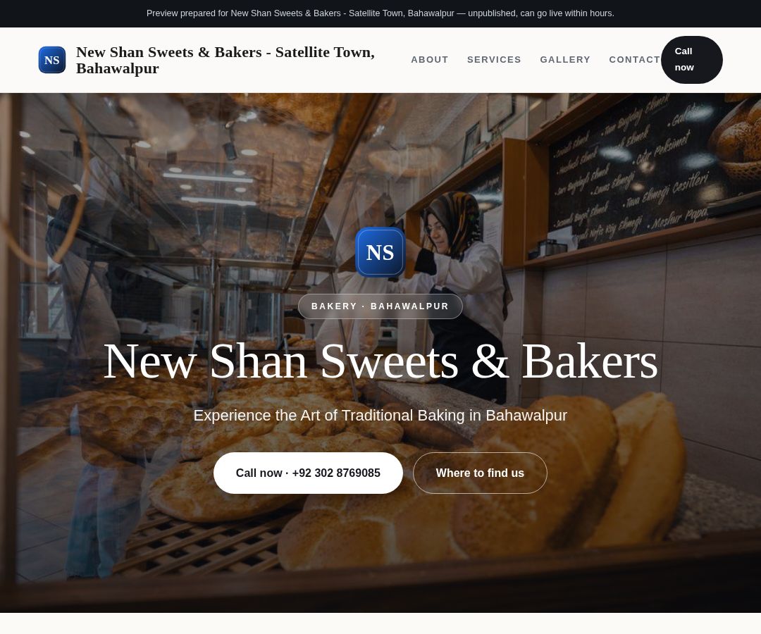 New Shan Sweets & Bakers - Satellite Town, Bahawalpur