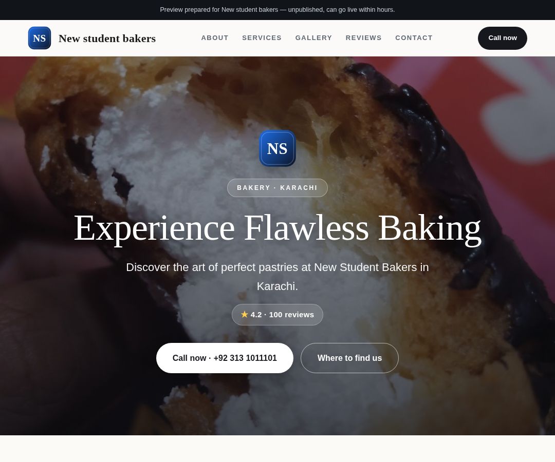 New student bakers