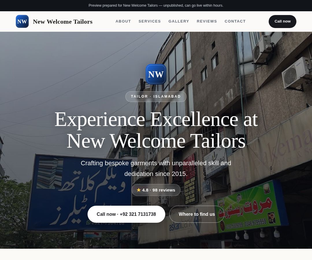 New Welcome Tailors
