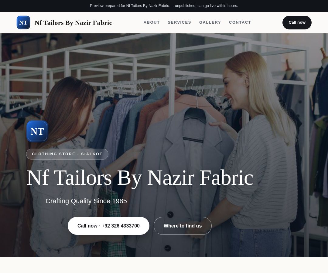 Nf Tailors By Nazir Fabric