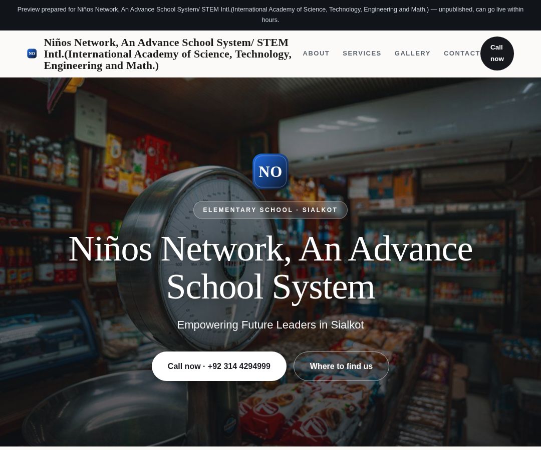 Niños Network, An Advance School System/ STEM Intl.(International Academy of Science, Technology, Engineering and Math.)
