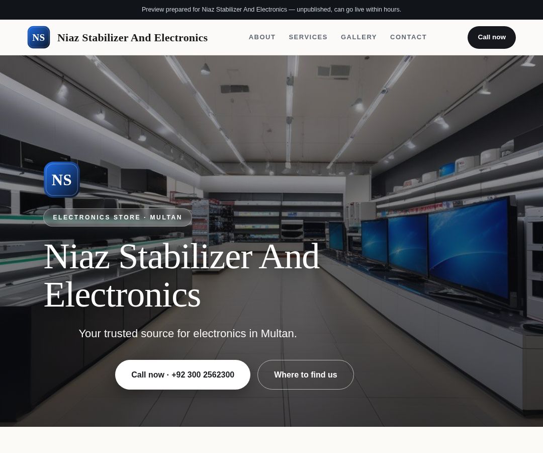 Niaz Stabilizer And Electronics