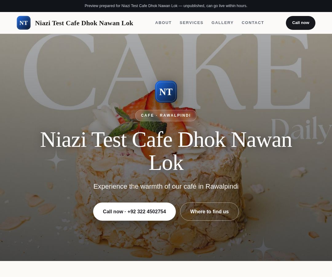 Niazi Test Cafe Dhok Nawan Lok