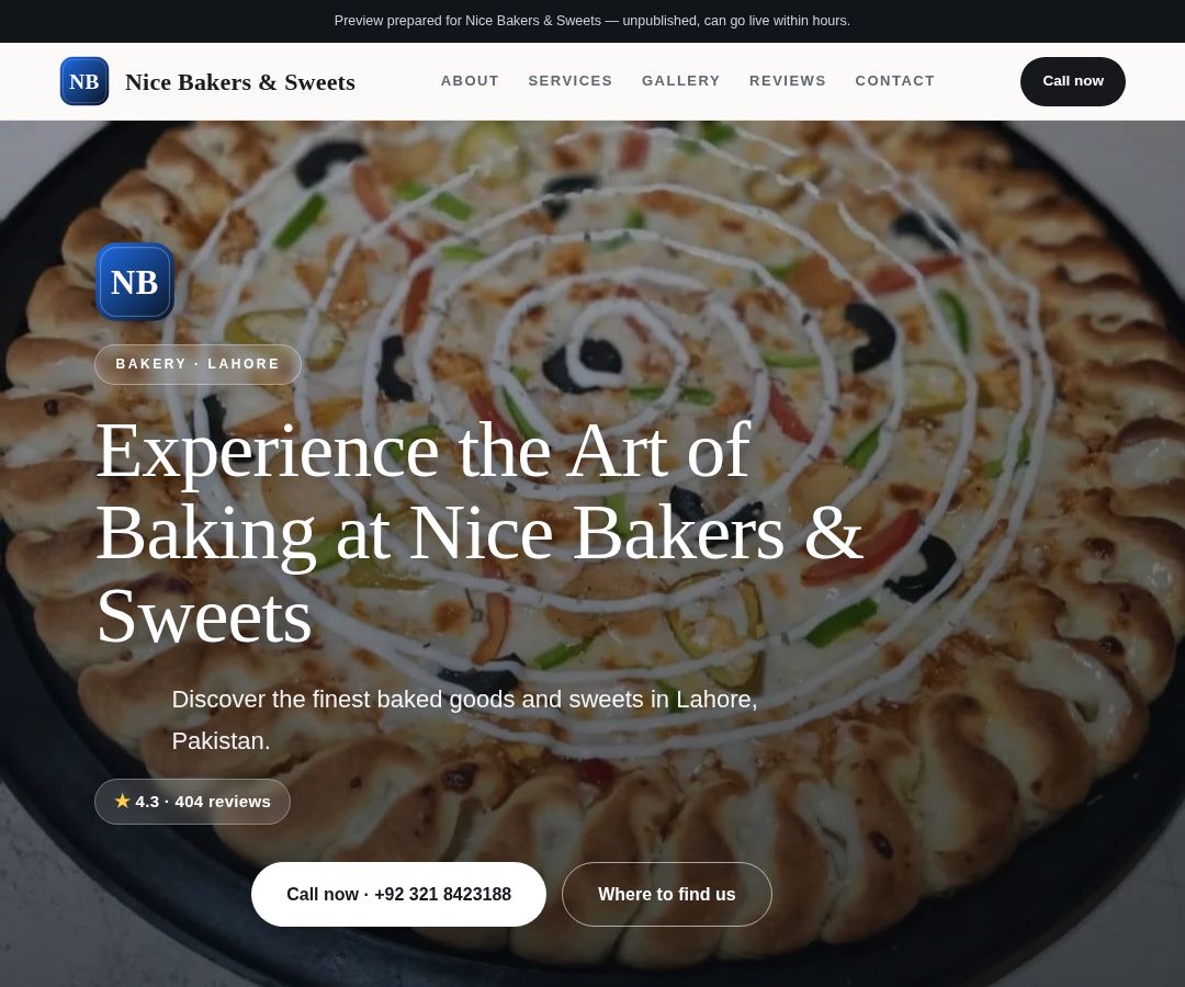 Nice Bakers & Sweets