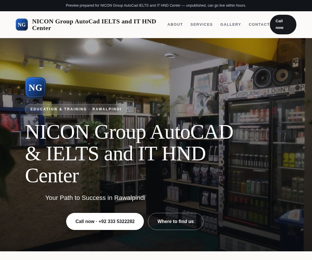 NICON Group AutoCad IELTS and IT HND Center