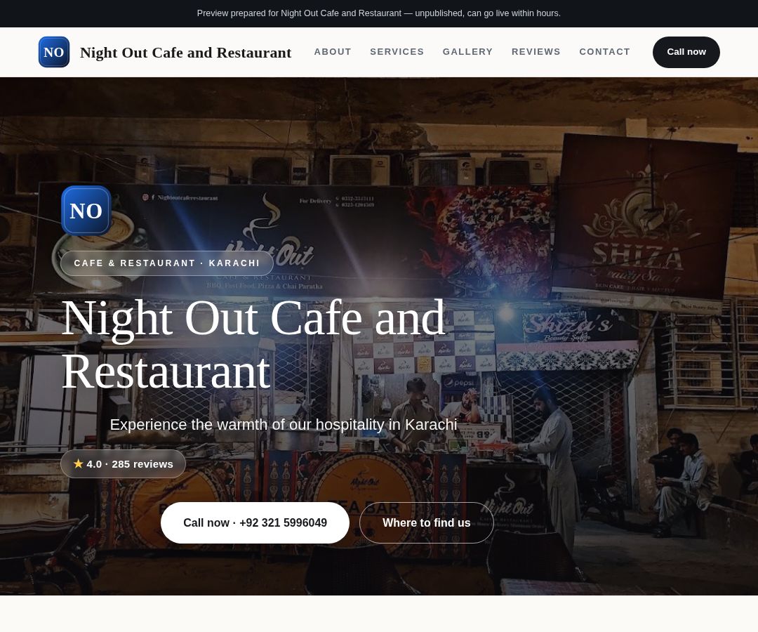 Night Out Cafe and Restaurant