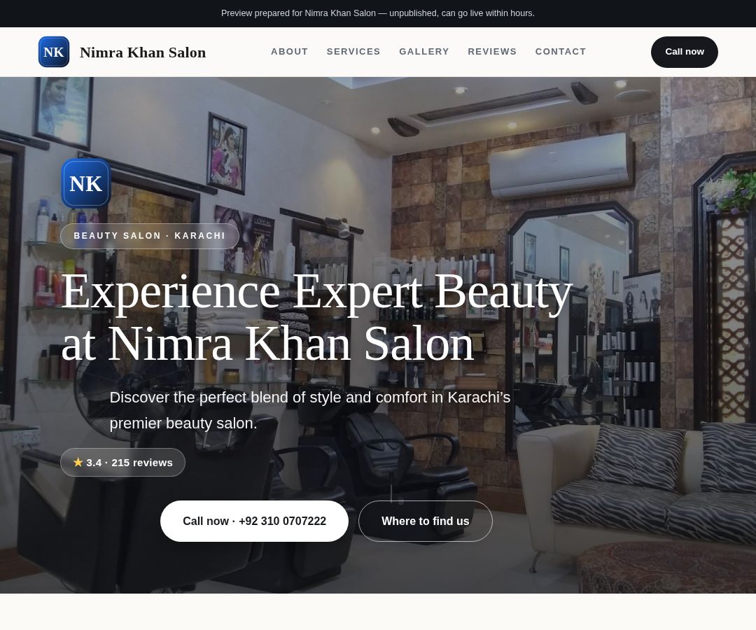 Nimra Khan Salon