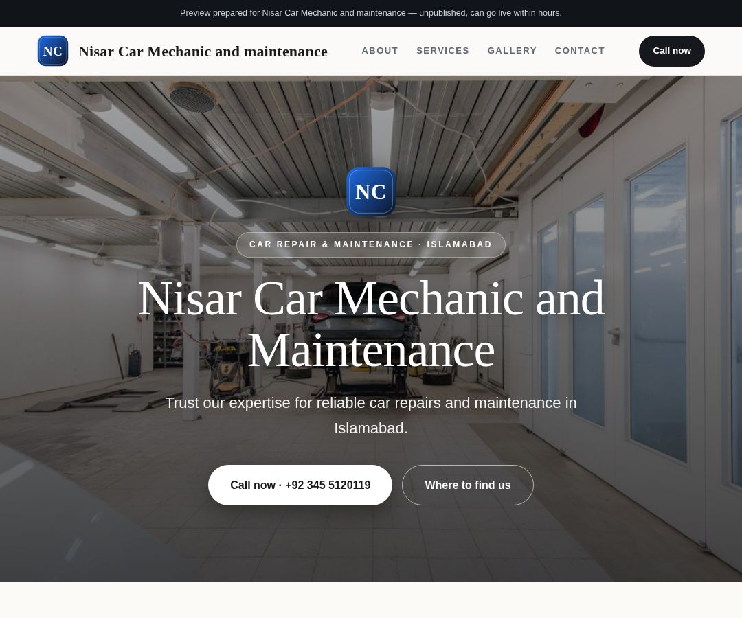 Nisar Car Mechanic and maintenance
