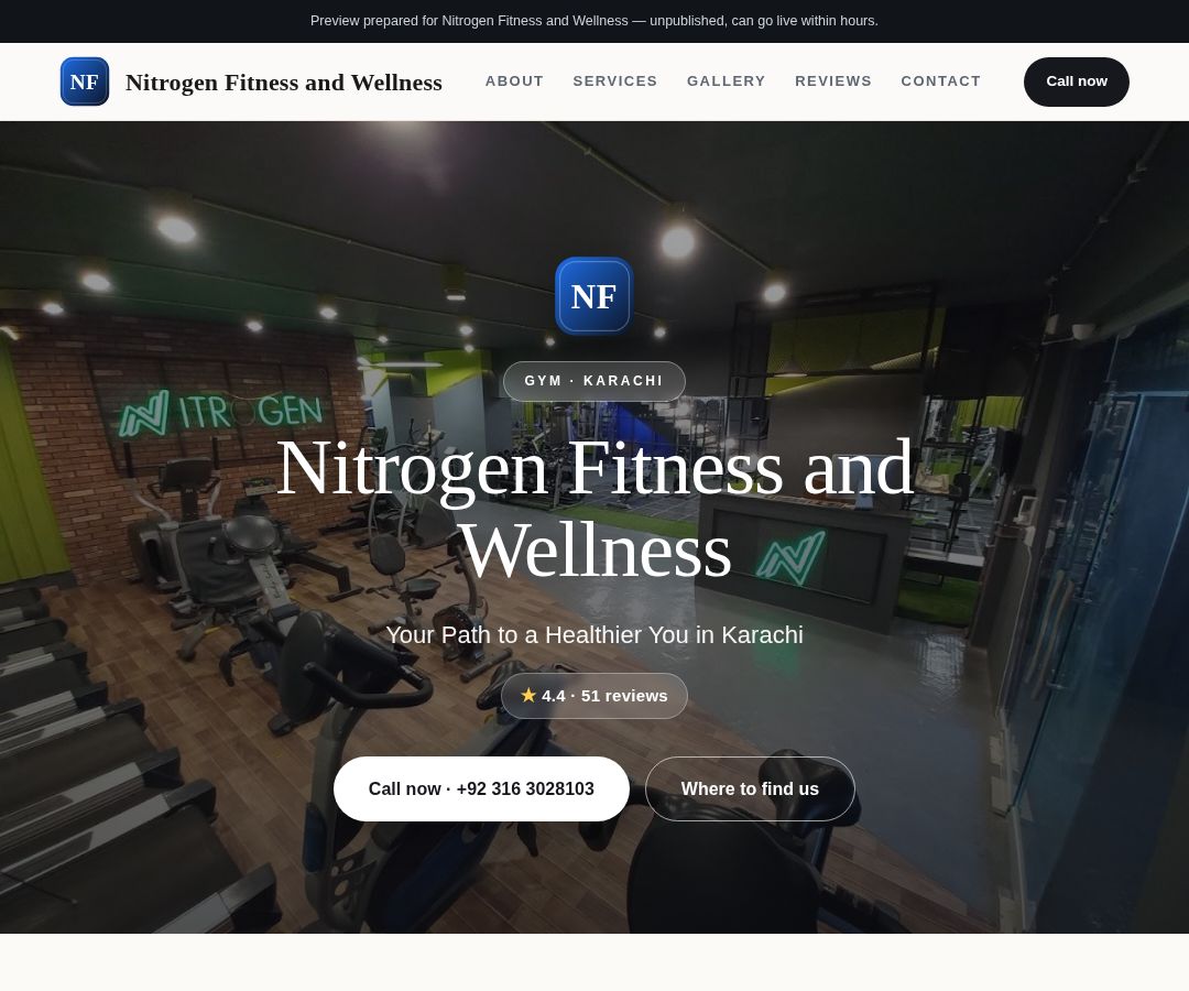 Nitrogen Fitness and Wellness