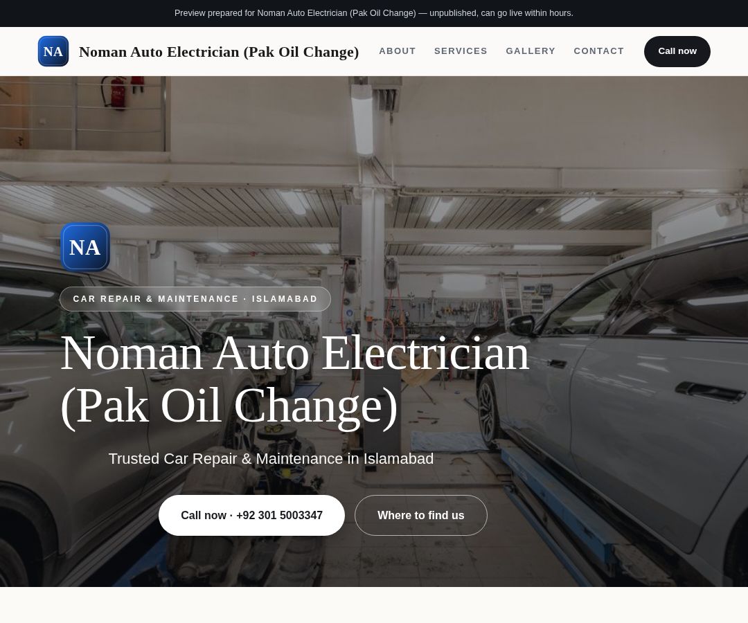 Noman Auto Electrician (Pak Oil Change)