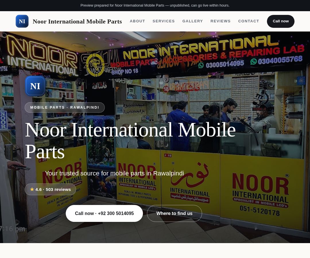 Noor International Mobile Parts