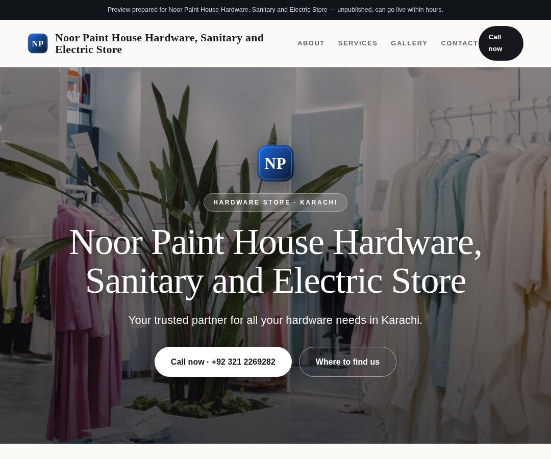 Noor Paint House Hardware, Sanitary and Electric Store