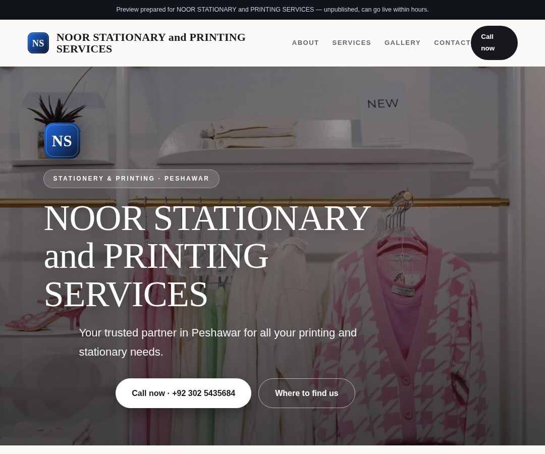 NOOR STATIONARY and PRINTING SERVICES