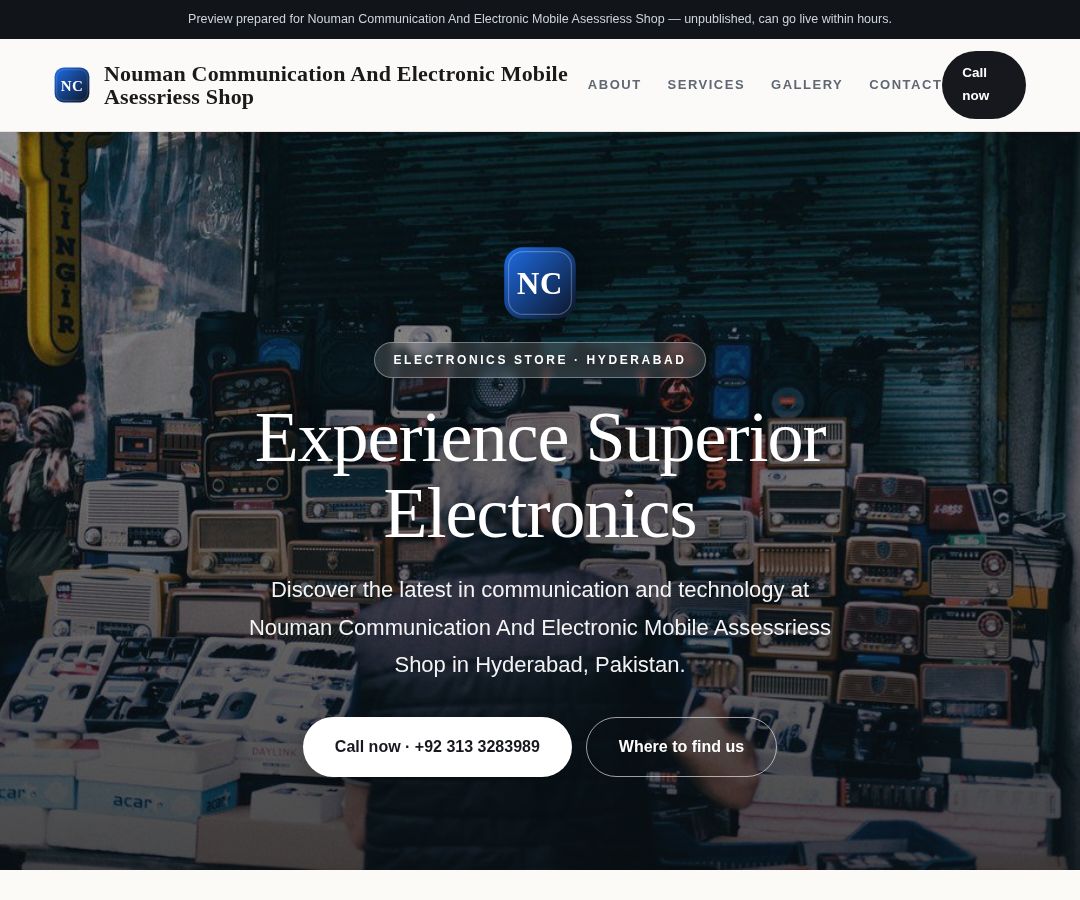 Nouman Communication And Electronic Mobile Asessriess Shop