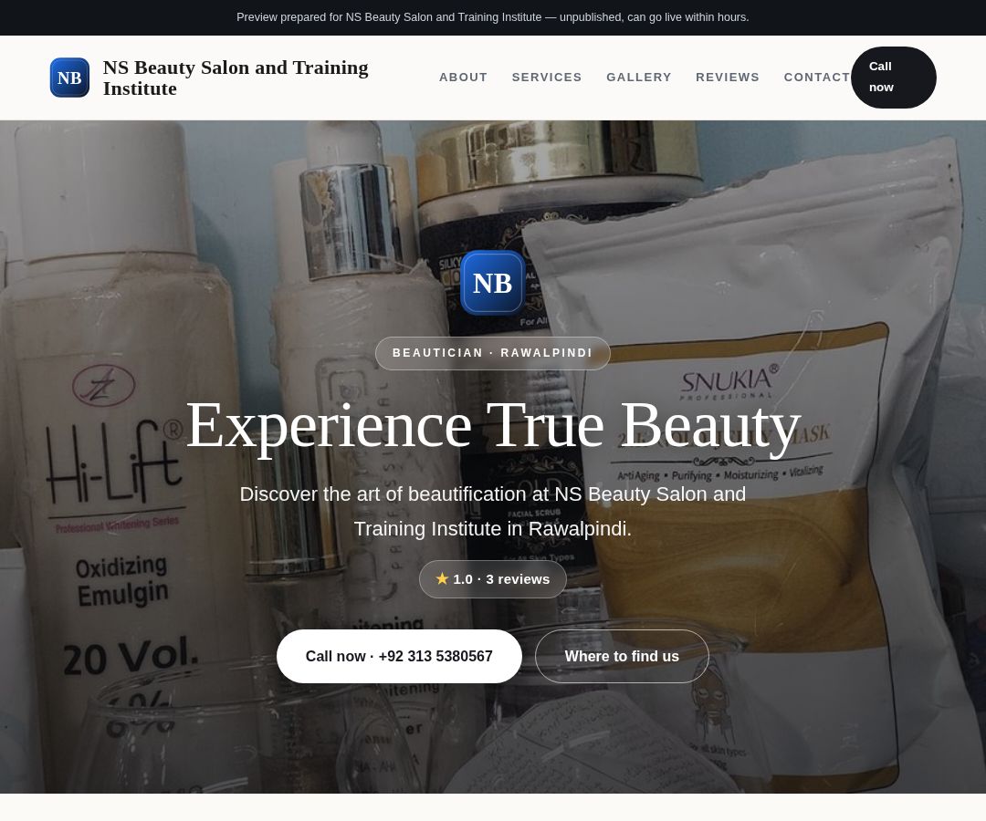 NS Beauty Salon and Training Institute