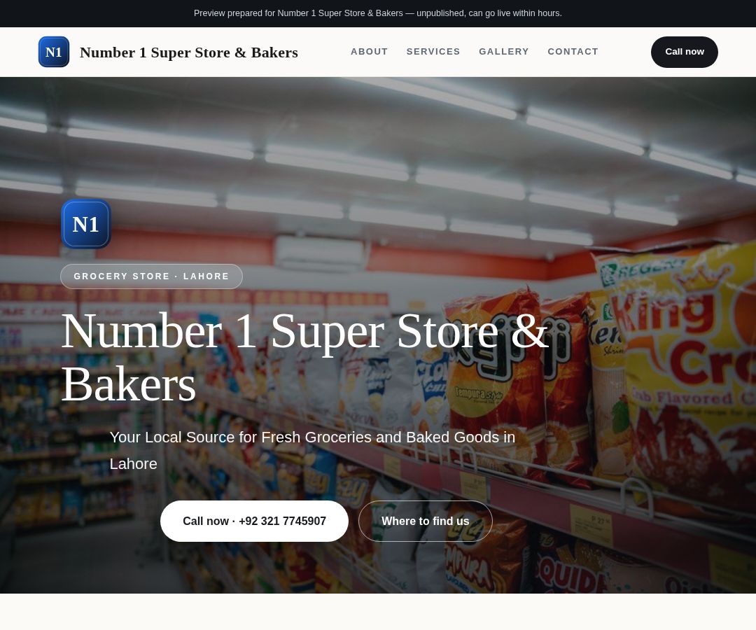 Number 1 Super Store & Bakers