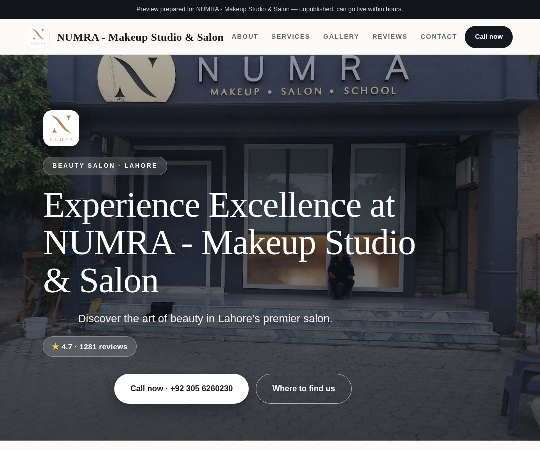 NUMRA - Makeup Studio & Salon