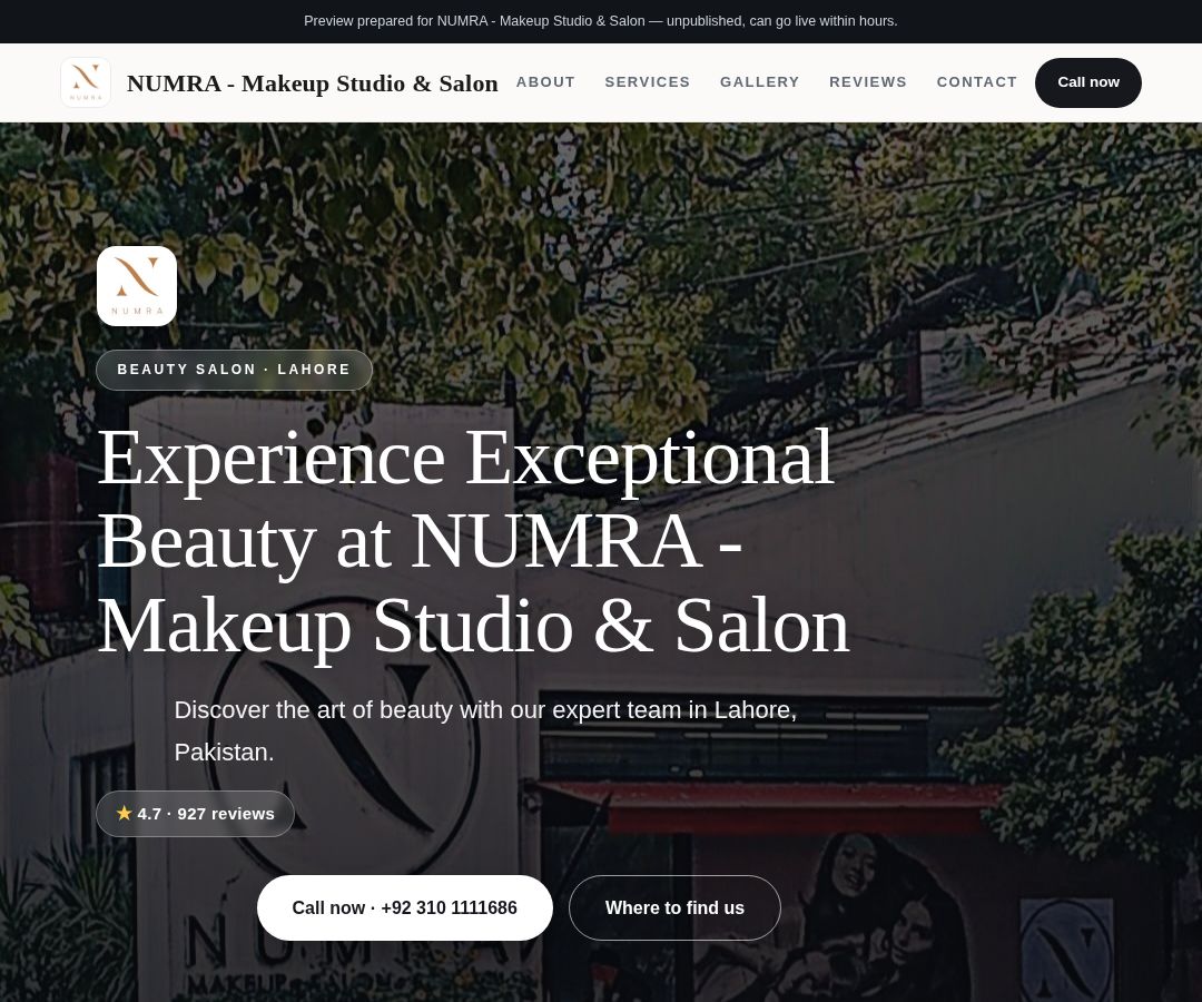 NUMRA - Makeup Studio & Salon