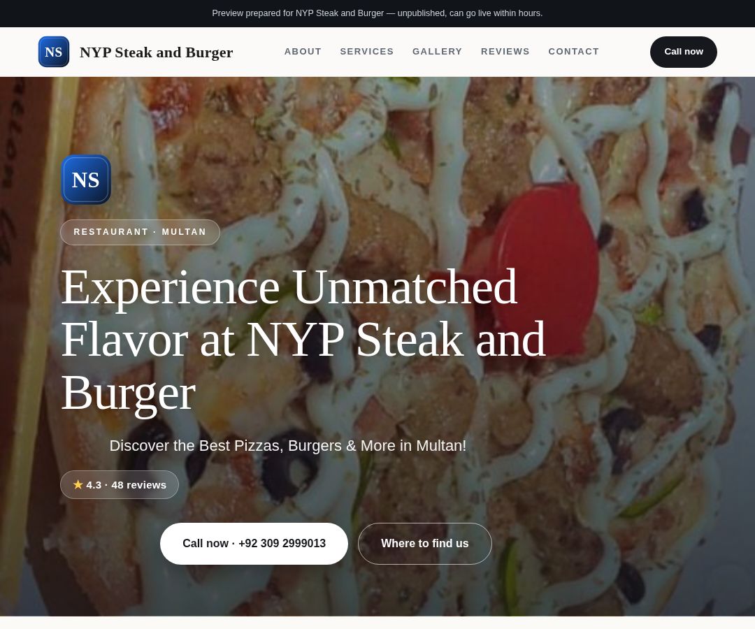 NYP Steak and Burger