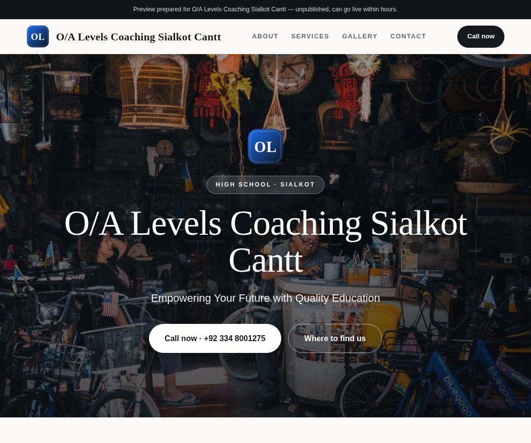 O/A Levels Coaching Sialkot Cantt