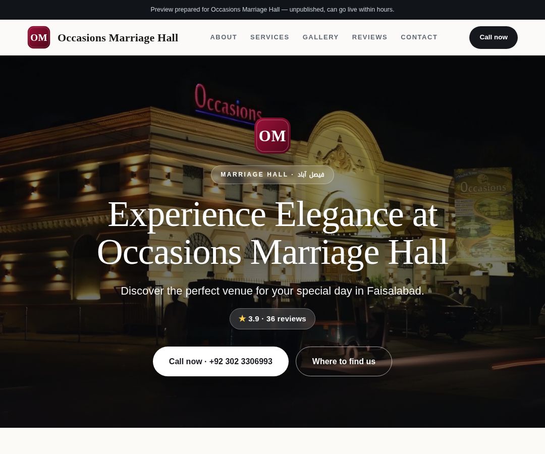 Occasions Marriage Hall