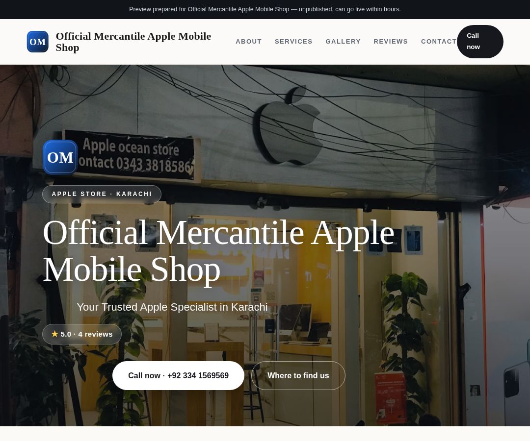 Official Mercantile Apple Mobile Shop
