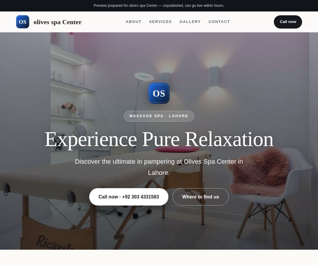 olives spa Center