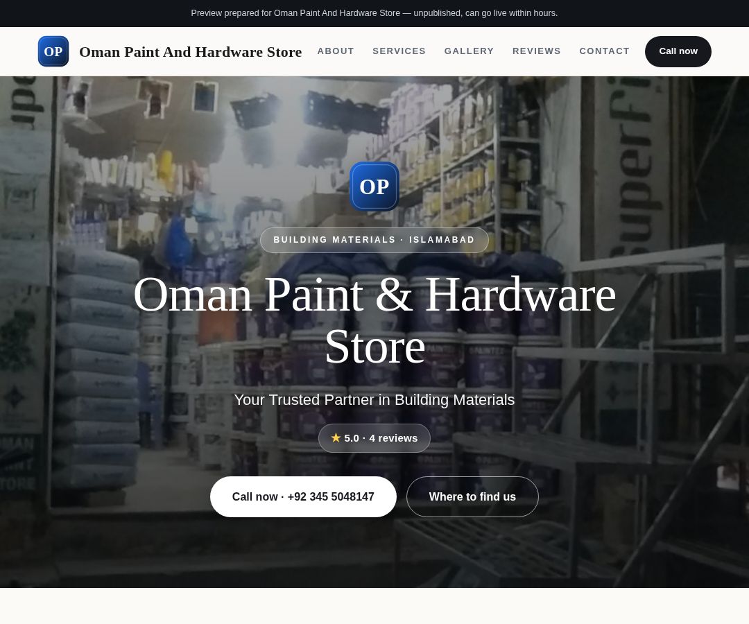 Oman Paint And Hardware Store