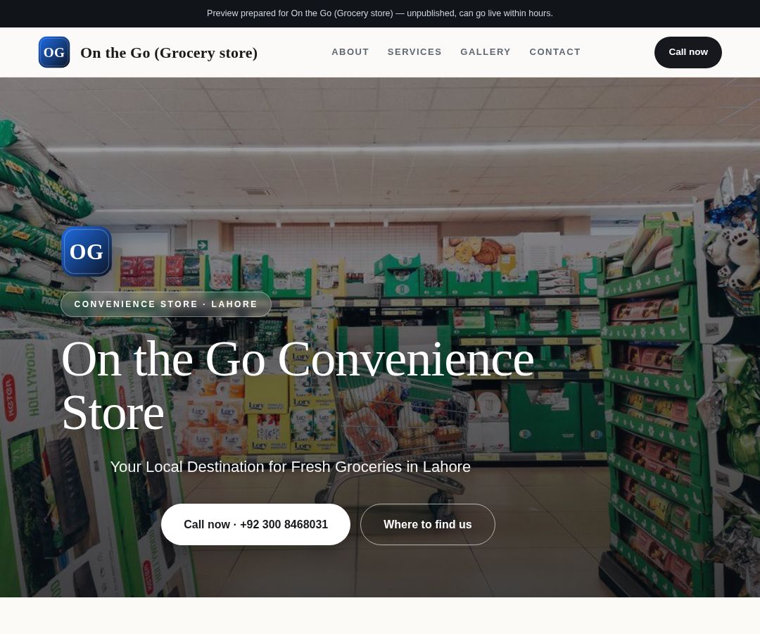 On the Go (Grocery store)