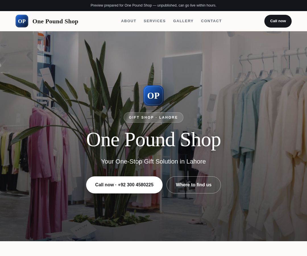 One Pound Shop