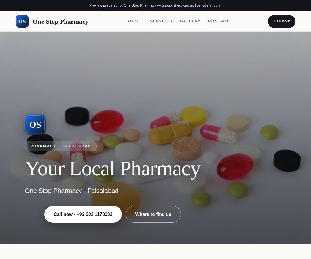 One Stop Pharmacy