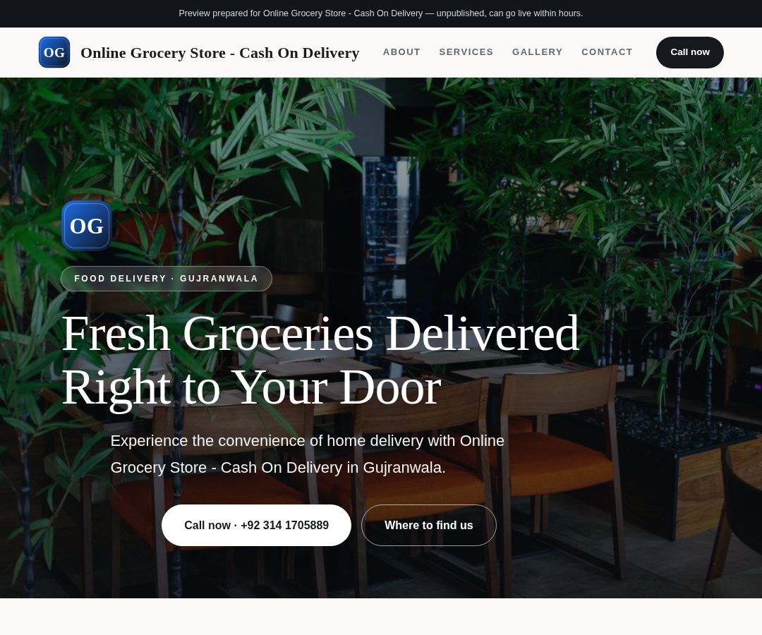 Online Grocery Store - Cash On Delivery