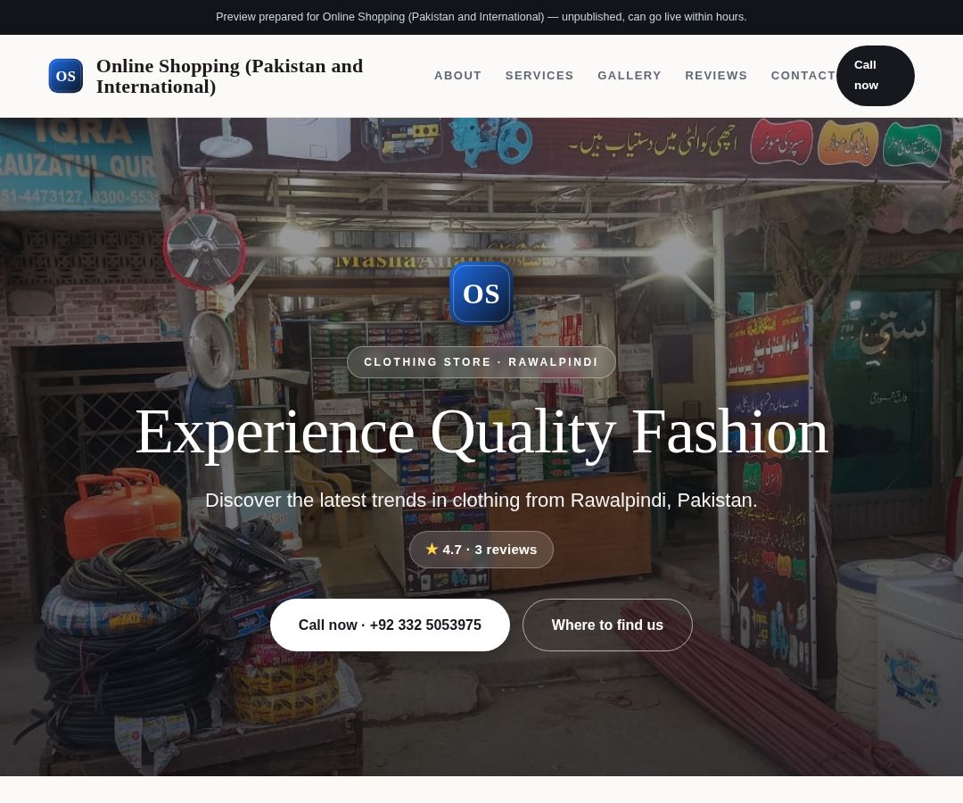 Online Shopping (Pakistan and International)