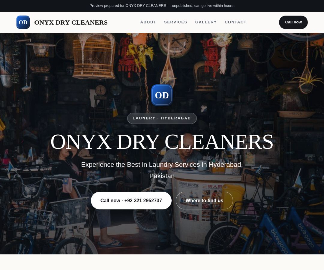 ONYX DRY CLEANERS