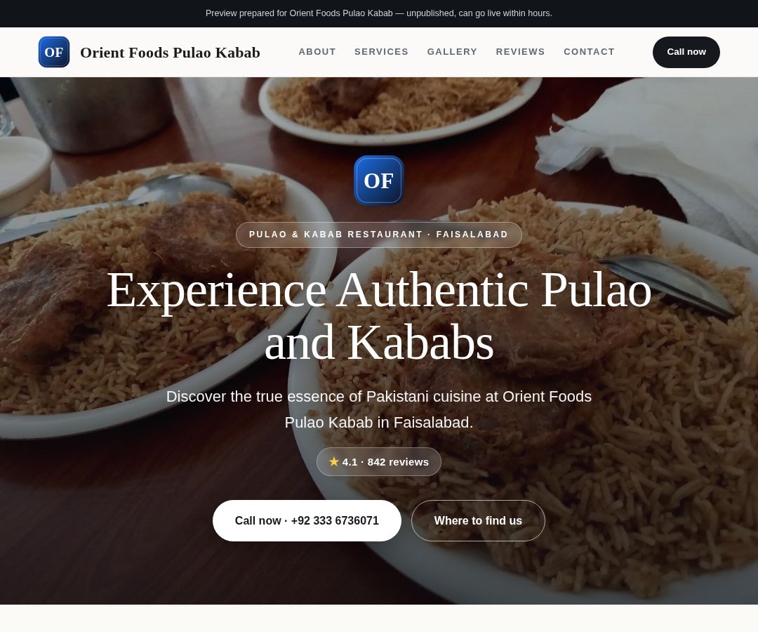Orient Foods Pulao Kabab