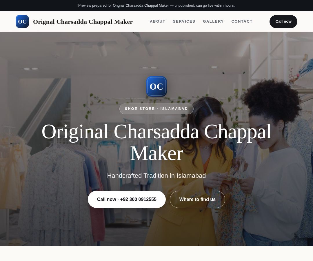 Orignal Charsadda Chappal Maker