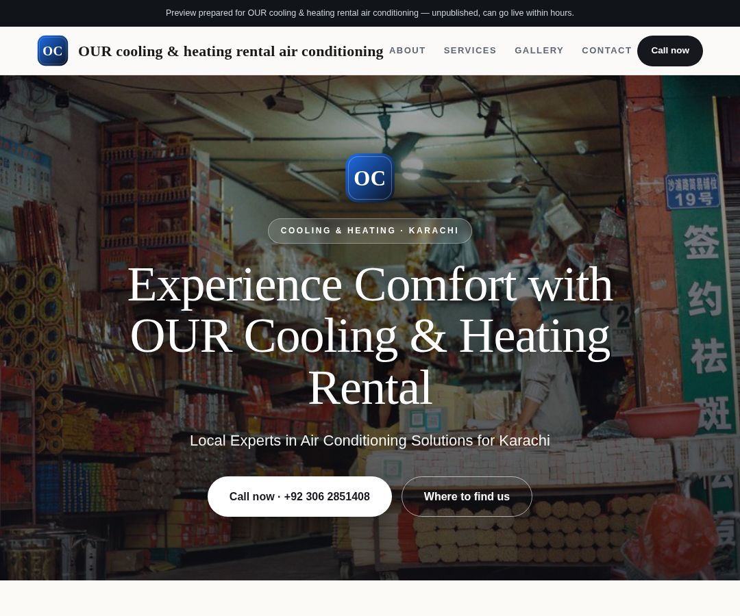 OUR cooling & heating rental air conditioning