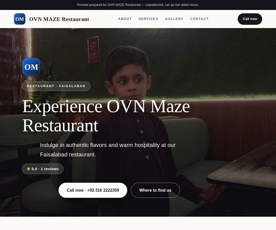 OVN MAZE Restaurant
