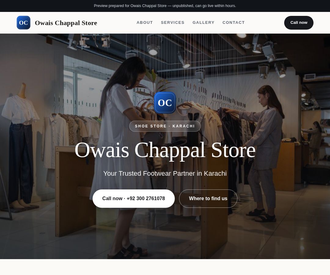 Owais Chappal Store