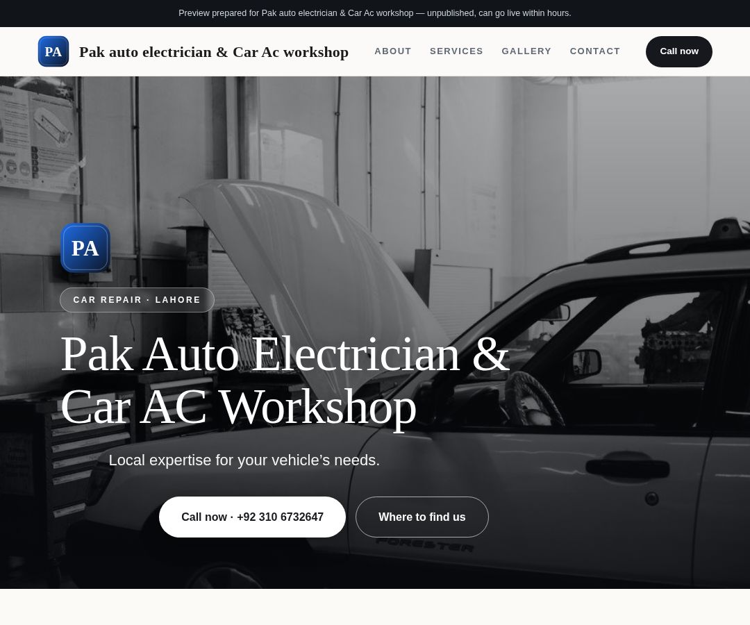 Pak auto electrician & Car Ac workshop
